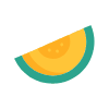 icon animée de melon qui se mange